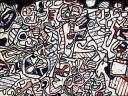 Jardin L'Hourloupe, vinyle sur toile, 97 x 130 cm, 14 février 1966, Collection Fondation Dubuffet, Paris - (c) Fondation Dubuffet, Paris