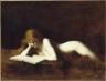 Jean-Jacques HENNER, La femme qui lit, dit La Liseuse, 1883. Toile sensuelle au modelé à la Corrège, ayant appartenu au grand collectionneur Alfred Chauchard qui possédait aussi l'Angélus de Millet. Huile sur toile, 94 x 123 cm, Musée d'Orsay - (c) RMN, Photo: Hervé Lewandowski