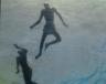 'Le fond du Lac'. Deux hommes dans l'eau (c) Musée du quai Branly / Photo: Yousry Nasrallah