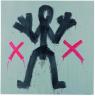 A.R. Penck, Standart, 1970-72. Résine synthétique sur toile, installation de 31 éléments, 300 x 300 cm. Collection particulière (c) A.R. Penck, Courtesy Galerie Michael Werner, Cologne & New York