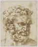 Baccio BANDINELLI, Tête d'homme barbu, vu de trois quarts, tournée vers la droite. Plume et encre brune. 21,4 x 17 cm. Musée du Louvre, département des Arts graphiques, inv. 98 recto (c) RMN / Thierry Le Mage