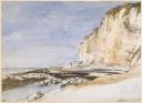 Johan Barthold Jongkind (1819-1891), Vue des falaises et de la plage d'Etretat, 1851. Aquarelle, crayon noir, 24 x 32 cm. Paris, musée d'Orsay, conservé au département des arts graphiques du musée du Louvre (c) Photo RMN / Michelle Bellot