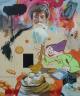 Nadia Benbouta, Simplet, 2007. Huile sur toile cirée. 80 x 65 cm