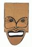 Mask, 1959-65. Crayon, crayon à la cire, encre, tampons et crayon de couleur sur sacs en papier kraft. 36,8 x 19,7 cm. The Saul Steinberg Foundation, New York (c) The Saul Steinberg Foundation / Artists Rights Society (ARS), New York / Adadp, Paris, 2008