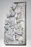 Citadins devant la porte d'une ville. Elément de retable. Ile-de-France, premier quart du XIVe siècle. Marbre. Paris, musée du Louvre, département des Sculptures (c) 2008 musée du Louvre / Pierre Philibert