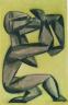Henri Gaudier-Brzeska. Danseuse sur fond jaune, 1914. Fusain et aquarelle sur papier vergé (c) RMN