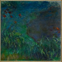 Claude Monet Hémérocalles au bord de l'eau Vers 1914-­‐1917 Huile sur toile 200 x 200 cm Cachet de l’atelier en bas à droite : Claude Monet Collection particulière par l’intermédiaire du Museum of Fine Arts, Houston Collection particulière ©Collection particulière