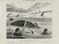 Une nouvelle manière de descendre le fleuve de la vie Le Charivari 22 avril 1843 © Maison de Balzac / Roger-Viollet
