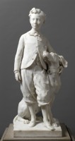 Le Prince impérial et le chien Nero, 1866 Marbre, 140,2 x 65,4 x 61,5 cm Paris, musée d’Orsay, RF 2042 © RMN-Grand Palais (Musée d'Orsay) / Michel Urtado