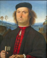 Le Pérugin, Portrait de Francesco delle Opere, 1494. Florence, Galleria degli Uffizi (c) Soprintendenza Speciale per il Patrimonio Storico Artistico ed Etnoantropologico e per il Polo Museale della Città di Firenze