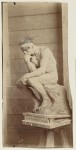 Victor Pannelier (1840- après 1907) Le Penseur en terre, retouche à la mine de plomb Juillet 1882 épreuve sur papier albuminé