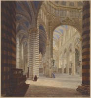 Viollet-le-Duc, Intérieur de la cathédrale de Sienne, 1836 (c) Ministère de la Culture - Médiathèque du Patrimoine, Dist. RMN-Grand Palais, Image RMN-GP
