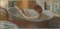 Edgar Degas, Femme dans son bain s’épongeant la jambe, vers 1883. Pastel sur monotype. Paris, musée d’Orsay © RMN-Grand Palais (musée d'Orsay) / Hervé Lewandowski