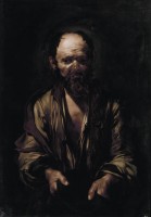 Jusepe de Ribera, Mendiant, vers 1612. Huile sur toile © Soprintendenza Speciale per il Patrimonio Storico, Artistico ed Etnoantropologico e per il Polo Museale della città di Roma