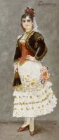 Henri Lucien Doucet, Célestine Galli Marié, dans le rôle de Carmen, huile sur toile, 1884, Paris, bibliothèque-musée de l’Opéra © BnF