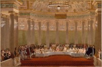 Alexandre Benoît Jean Dufay, Casanova (dit), Festin du mariage de Napoléon 1er et de Marie-Louise, 2 avril 1810. 1812. Huile sur toile. Château de Fontainebleau. Dépôt du musée de Versailles, 1986 © RMN-Grand Palais (Château de Fontainebleau) / Gérard Blot