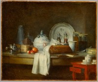Jean-Baptise Chardin. La table d'office ou Les débris d'un déjeuner. Musée du Louvre