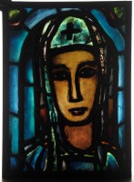 Georges Rouault / atelier Bony, Véronique, réplique de la verrière posée en 1947 à la façade de l'église Notre-Dame-deToute-Grâce du plateau d’Assy, vers 1948 Coll. musée des Beaux-arts de Reims © ADAGP, Paris, 2015 © Photo C. Devleeschauwer