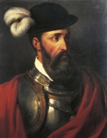 Paul Coutan, Portrait de Francisco Pizarro, 1835. Huile sur toile Musée national des Châteaux de Versailles et de Trianon, Versailles, France/Scala, Florence