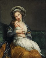 Elisabeth Louise Vigée Le Brun, Portrait de l'artiste avec sa fille, dit "La Tendresse maternelle", 1786, huile sur panneau de chêne, 105 x 84 cm, Paris, musée du Louvre, département des Peintures, © Photo Rmn-Grand Palais (musée du Louvre) / Franck Raux