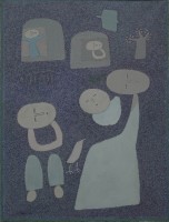 Paek Youngsu (né en 1922), Famille, 1988. Huile sur toile (c) Paek Youngsu / D.R.