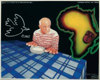 Chéri Samba, Picasso, 2000, Acrylique sur toile, 81 x 99,8 cm, Collection particulière © Chéri Samba