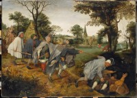 Copie d'après Pieter I Bruegel (1525-1569), La Parabole des aveugles, fin du XVIe siècle. Huile sur toile (c) RMN-Grand Palais (musée du Louvre) / Photo Michel Urtado