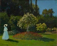 Claude Monet, La Dame en blanc au jardin, 1867 (c) The State Hermitage Museum. Photography: Vladimir Terebenin