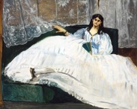Edouard Manet. La Dame à l’éventail ou La Maîtresse de Baudelaire, 1862. Huile sur toile, 90 x 113 cm Budapest, musée des Beaux-Arts © Musée des Beaux-Arts, Budapest 2016