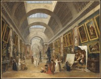 Hubert Robert. Projet pour la transformation de la Grande Galerie, 1796. Huile sur toile. Musée du Louvre (c) RMN-Grand Palais (musée du Louvre) / Jean-Gilles Berizzi