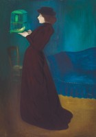József Rippl-Rónai. Femme à la cage, 1892. Huile sur toile, 185,5 x 130 cm. Budapest, Galerie nationale hongroise © Galerie nationale Hongroise, Budapest 2016