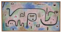 PAUL KLEE Insula dulcamara, 1938 Huile et couleur à la colle sur papier sur toile de jute - 88 x 176 cm Zentrum Paul Klee, Berne