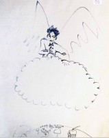 Croquis préparatoire n°50 (ange) du Petit Prince® (1943) © Succession Antoine de Saint-Exupéry 2015