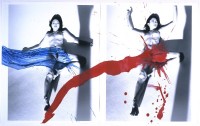 Amour de KaoRi (KaoRi Love), 2007. Peinture acrylique sur deux tirages noir et blanc. Collection privée, New York © Nobuyoshi Araki/eyesencia