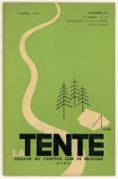 Hergé. La Tente. Couverture de publication : illustration et lettrage, 1936. Collection Studios Hergé © Hergé/Moulinsart 2016