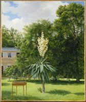 CHAZAL Antoine (1793-1854). Le Yucca gloriosa fleuri en 1844 dans le parc de Neuilly, 1845. Paris, musée du Louvre. Photo © RMN-Grand Palais (musée du Louvre) / Gérard Blot