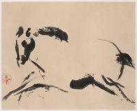 Walasse Ting. Sans titre (cheval), vers 1952/54. Encre sur papier. Paris, musée Cernuschi (c) The Estate of Walasse Ting / Adagp, 2016 / Photo Stéphane Piera / Roger-Viollet