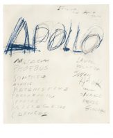 Apollo, 1975. Cy Twombly Foundation © Cy Twombly Foundation, courtesy Archives Nicola Del Roscio © Photo : Mimmo Capone