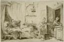 Jean-Honoré Fragonard (1732-1806), Ma chemise brûle!, Lavis brun sur tracé à la pierre noire, Paris, musée du Louvre, département des Arts graphiques - (c) RMN / Berizzi