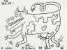 Artparis 2007, Keith Haring, A Cow, 1989, Crayon feutre sur papier @ Galerie Raymond Dreyfus, Paris