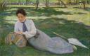 Eghiche TADEVOSSIAN, 'Portrait de la femme du peintre, Justina', 1903. Huile sur toile, 87 x 139 cm - (c) Galerie nationale d'Arménie, Erevan ££