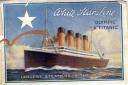 Dépliant publicitaire de la White Star Line présentant ses deux nouveaux paquebots géants jumeaux, l'Olympic et le Titanic