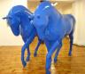Assan SMATI, Chevaux bleus. 290 x 210 x 190 cm. Courtesy Galerie Ceysson