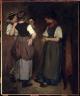 Gustave COURBET, Les Trois soeurs de Courbet (les récits de la grand-mère Salvan), 1846-47. Huile sur toile, 60,9 x 51,2 cm. Collection particulière (c) Lefevre Fine Art Ltd., London / The Bridgeman Art Library