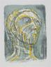 Henry MOORE, Tête de Prométhée, 1950. Lithographie en 3 couleurs provenant du tirage de 183 exemplaires sur vélin du Marais (c) The Henry Moore Foundation, Much Hadham, don de Patrick Cramer, 1988