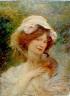 Charles LEANDRE (1862-1934), Lucette Forget. Huile sur toile. Collection particulière