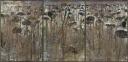 Anselm Kiefer, Für Lovis Corinth. Selbstbildnis mit Skelett, 2007. Triptyque, 282 x 576 cm. Avec l'amabilité de Anselm Kiefer (c) Patrice Schmidt, Paris, musée d'Orsay / Anselm Kiefer