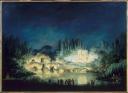 Claude-Louis Châtelet, Illumination du Belvêdère, 1781. Huile sur toile. 58,5 x 80 cm. Musée national du Château de Versailles, France (c) Photo RMN / Daniel Arnaudet