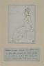Jacques-Louis David (attribué à), Marie-Antoinette conduite au supplice, avec notes manuscrites, le 16 octobre 1793. Dessin. Musée du Louvre, Département des Arts graphiques, France (c) Photo RMN / Thierry Le Mage