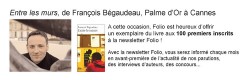 Gagnez le livre du film palmé à Cannes en vous abonnant à la newsletter Folio